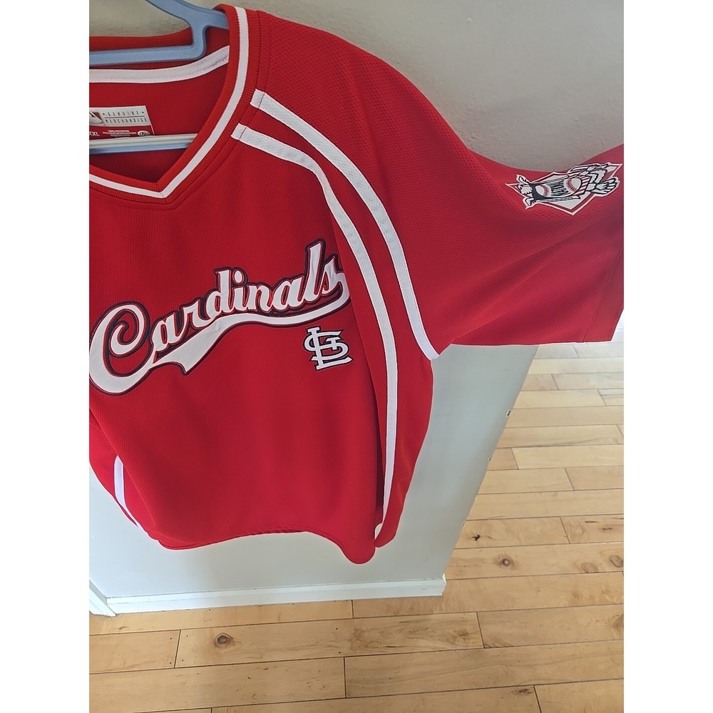 MLB TRUE FAN ST. LOUIS CARDINALS RED JERSEY MEN'S SIZE XXL - Picture 7 of 7